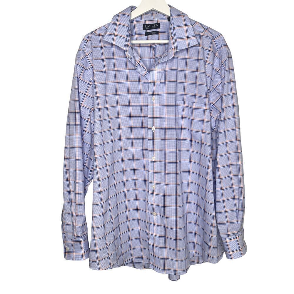 Lauren Ralph Lauren Men's Blue Plaid Button Down Shirt Size 2XL